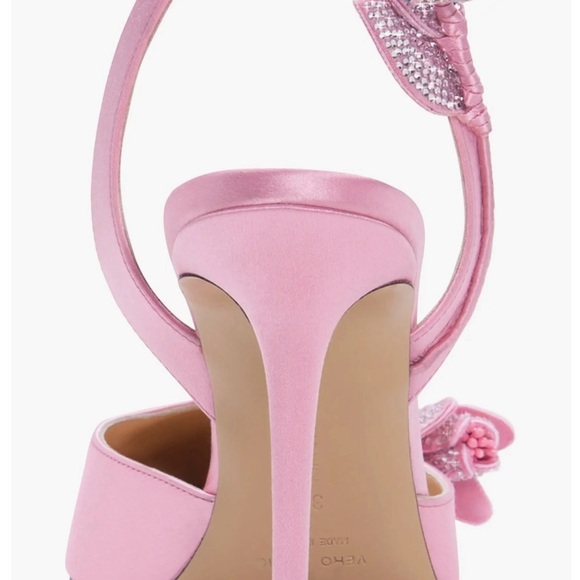 Mach & Mach wonder tulip pointed toe slingback pumps - pink - 37.5 - Picture 3 of 5